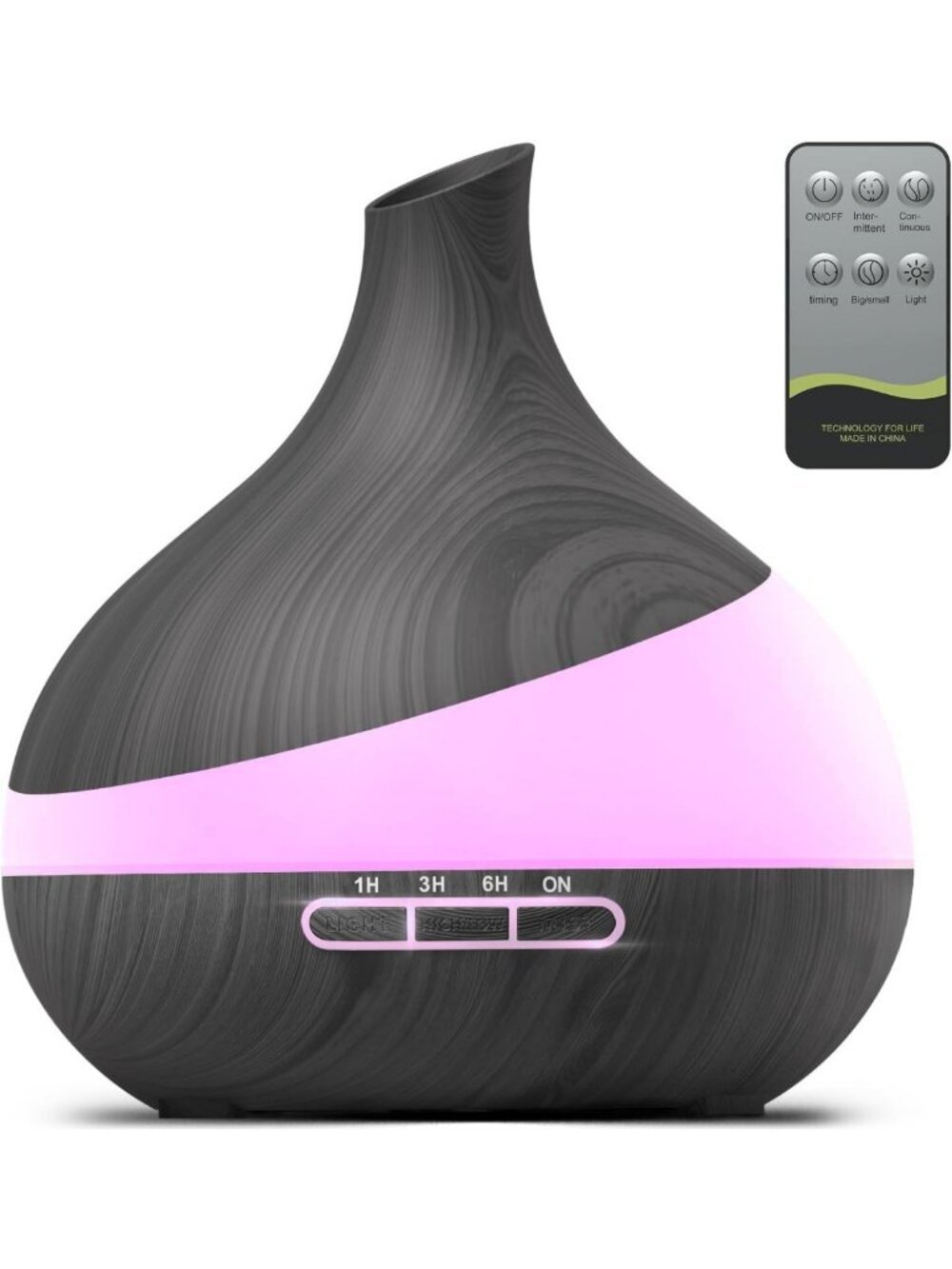 500ml Essential Oil Diffuser with 14 Color LED Lights - Aromatherapy